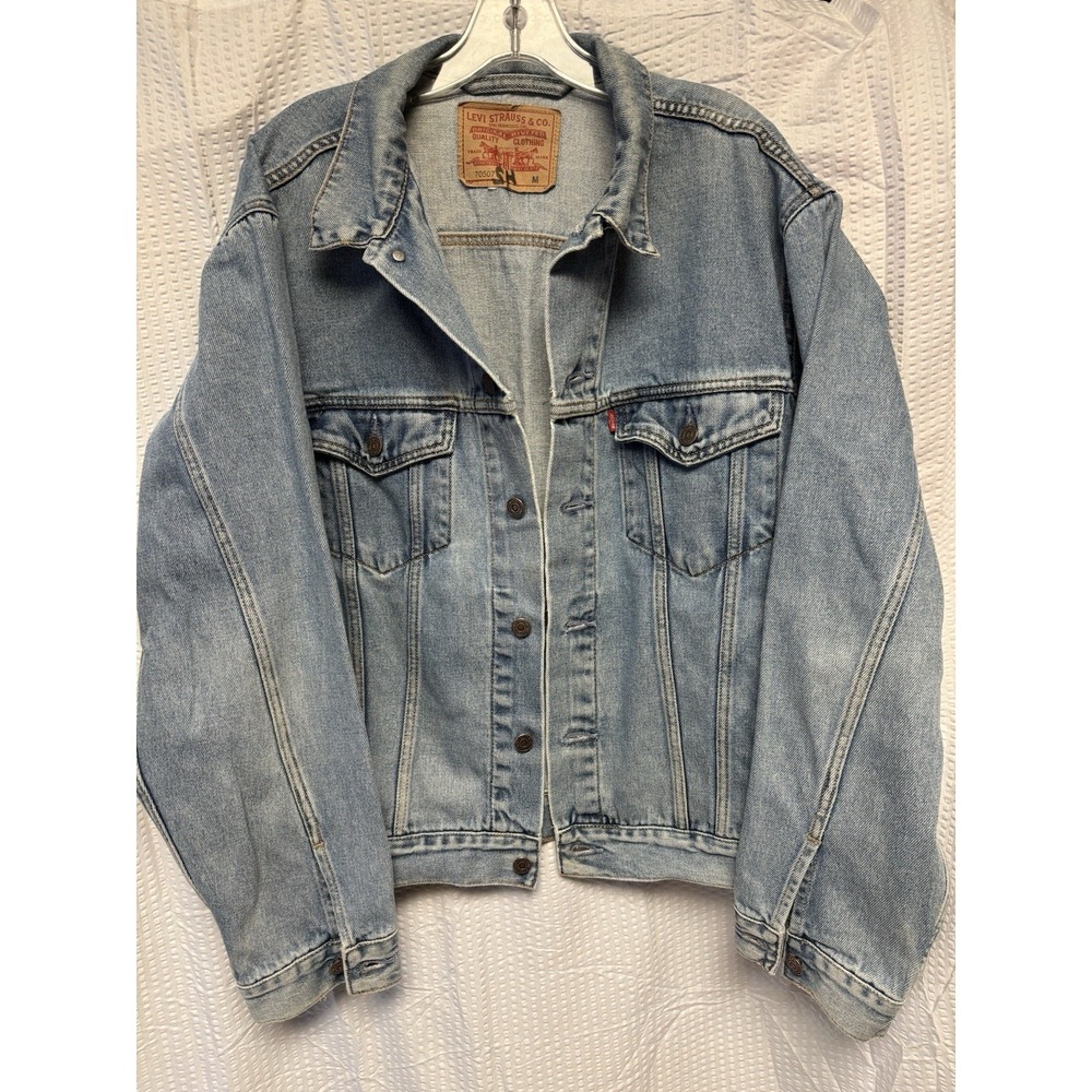 Levi's 70507 Light Wash Denim Trucker Jean Jacket Classic 90s 100% Cotton Medium